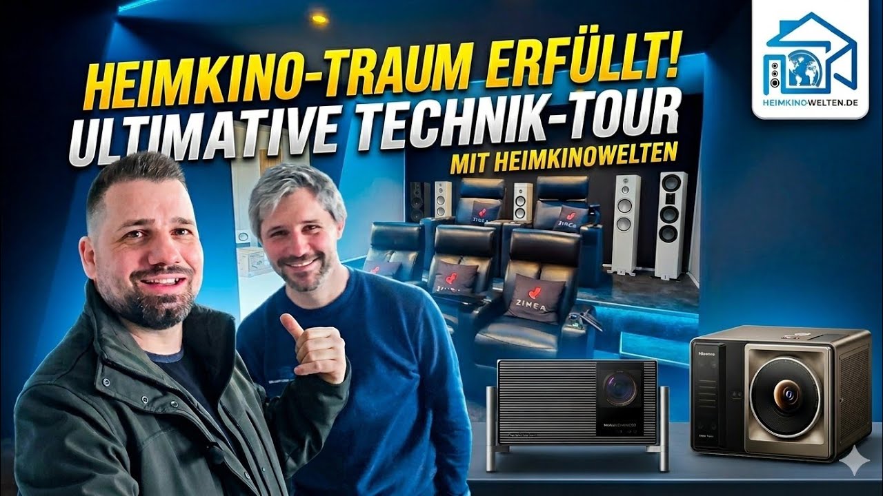 André Eifler und Tobi beim Besuch bei Heimkinowelten